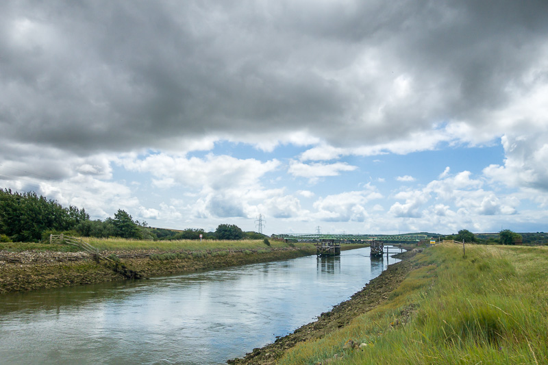 The Swing Bridge at Southease on the river Ouse.